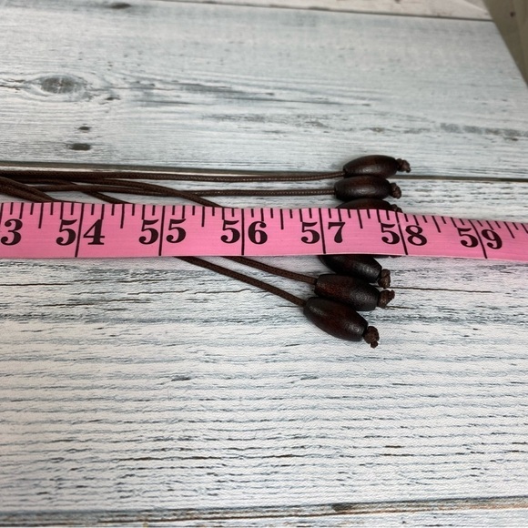 Beaded Women’s Brown Coachella Boho Tied‎ Belt - Picture 6 of 8